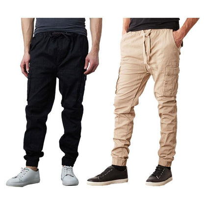 Men'S 2 Pack Cotton Flex Stretch Cargo Jogger Pants (Sizes, S-2XL)