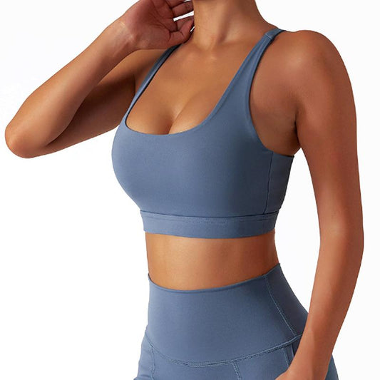 Woman Racerback Performance Sports Bra Comfortable Gym Sets